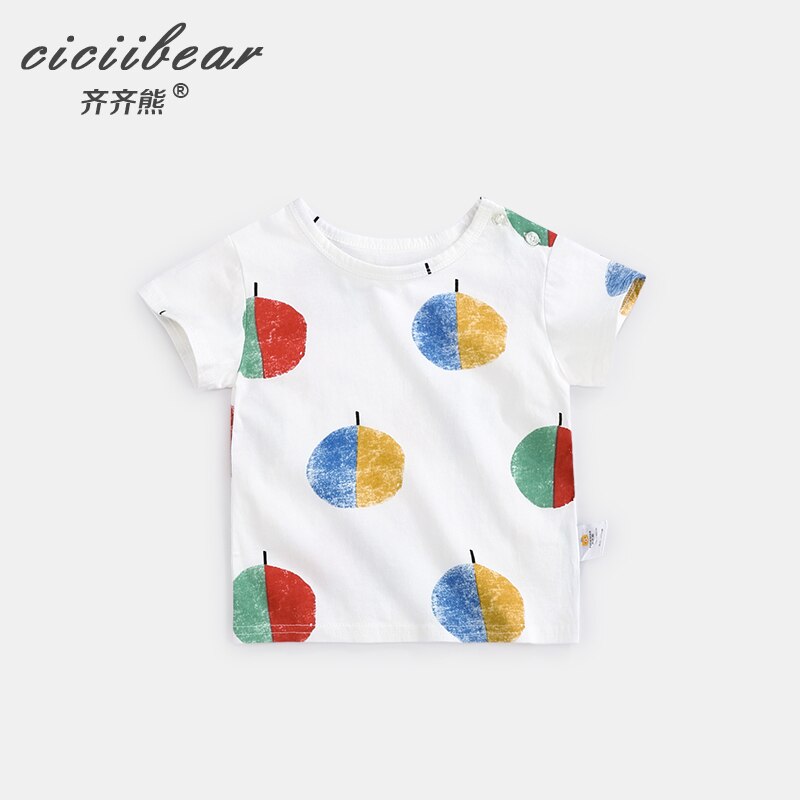 Ciciibear Peuter Infant Pasgeboren Baby Boy Katoenen T-shirt Kid Shortsleeve Top Tee Casual Kinderen Zomer Kleding 0-5Y