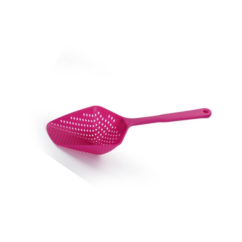 Palas de cocina creativas, colador de alimentos, cuchara de nailon, utensilios de drenaje, colador grande, filtro para sopa, accesorios de cocina para el hogar: Rose