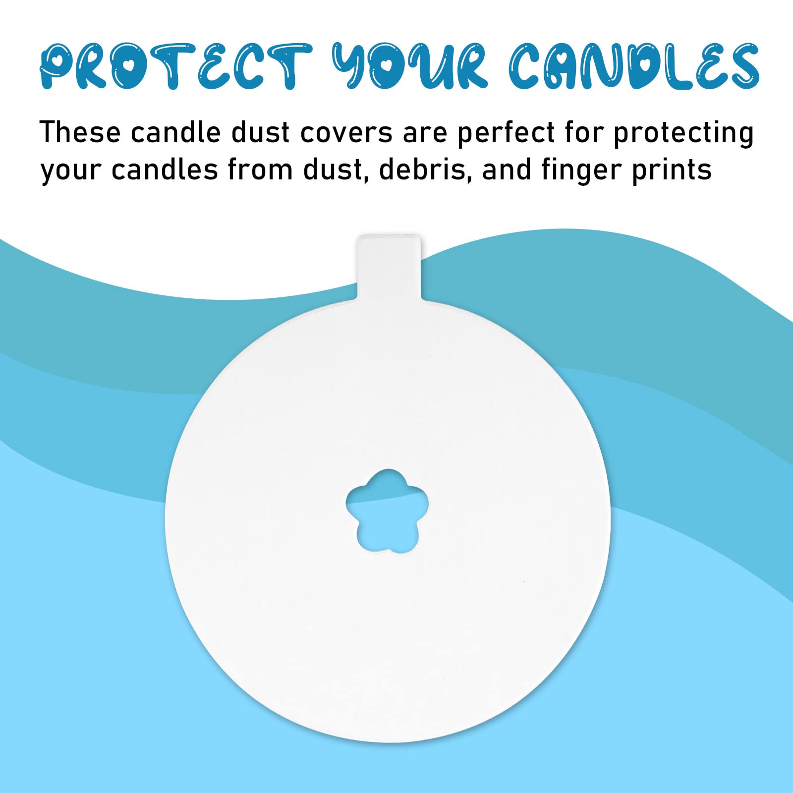 100 Pcs 2.75 Inch Candle Dust Protectors Paper Candle Lids Candle Drip Protectors Candle Vigil Supplies For Craft Candle Making