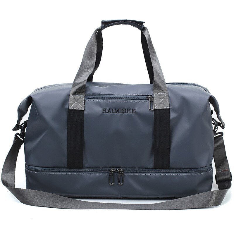 Grote Reistas Vrouwen Hand Bagage Reizen Duffle Weekend Sporttas Fitness Multifunctionele Droge En Natte Scheiding Handtas Mannen: gray  travel bag