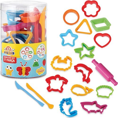 Fen Speelgoed Art Craft Deeg Modeling Set Met Roller 36 Maanden + / 17 Stuks Accessoire Gemaakt In Turkije
