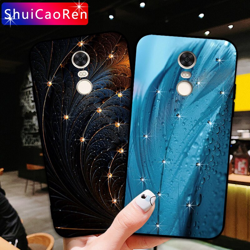 Luxury Silicone Cases For Xiaomi Redmi 5 5.7" Glitter Diamond Shell Back Cover For Redmi 5 Plus 5.99" Rhinestone Case