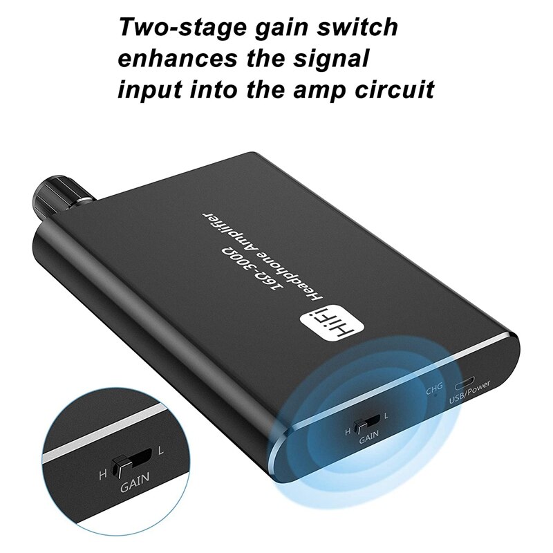 Tragbarer hifi-bluetooth- 5.0 3.5mm stereo-audioempfänger mit kopfhörerverstärker