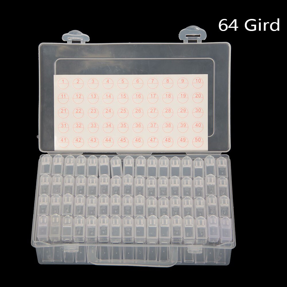 Boîte de rangement pour peinture diamant, 39 flacons, récipients pour perles, accessoires, broderie, pierre, mosaïque, pratique: 2pcs / vert clair