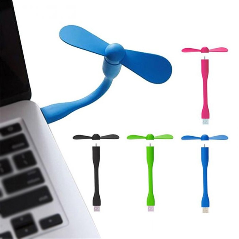 Mini ventilador Usb Flexible, portátil, desmontable, para Pc, Banco de energía, dispositivos Usb