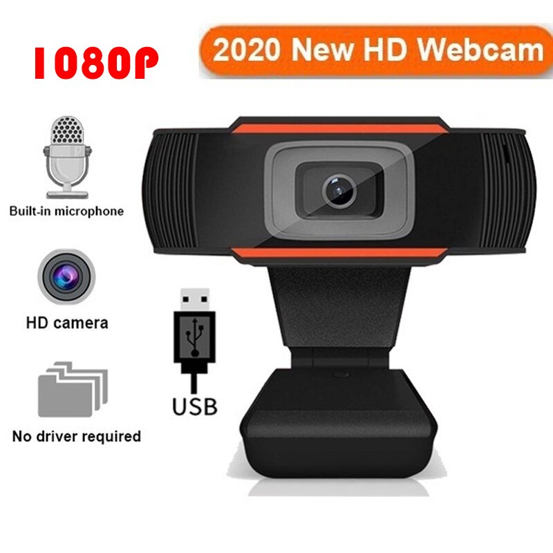 HD 480p/720p/1080p Webcam Web Camera Cam Digital Video Webcamera with CMOS Image for Teaching HD Beauty Computer PC: 1080P