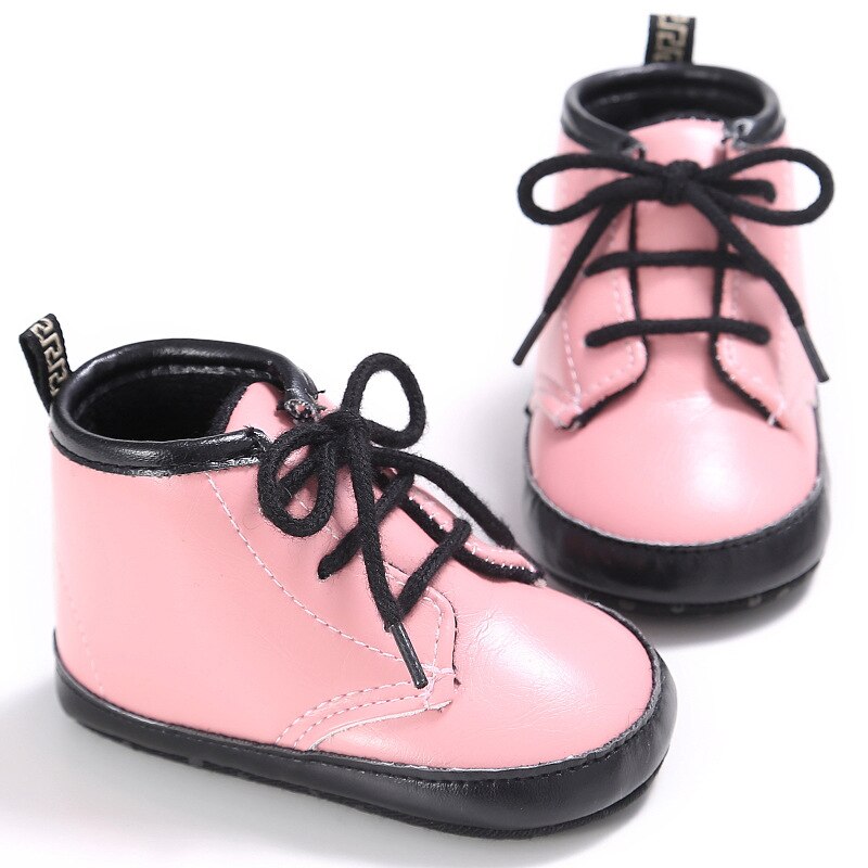 Baby Schoenen Meisjes Jongens Pu Leer Lace Up Hoge Kinderen Sneakers Meisje Baby Schoenen Sport Herfst Winter Schoenen