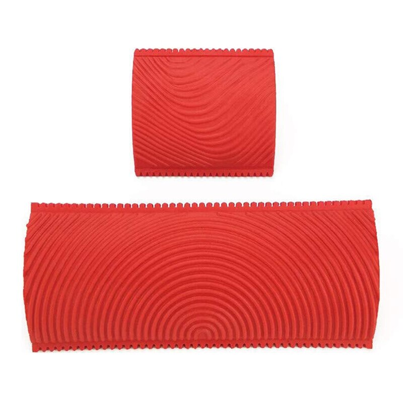 4Pcs Wood Graining Roller Rubber Patin Painting Effects DIY Wall Decoration Tools