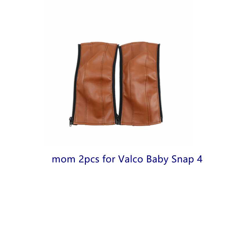 Skinnhåndtak beskyttelsestrekk passer for valco baby snap 4 barnevogn barnevogn stang erme koffert armlen trekk barnevogn tilbehør: Snap 4 mamma 2 stk brun