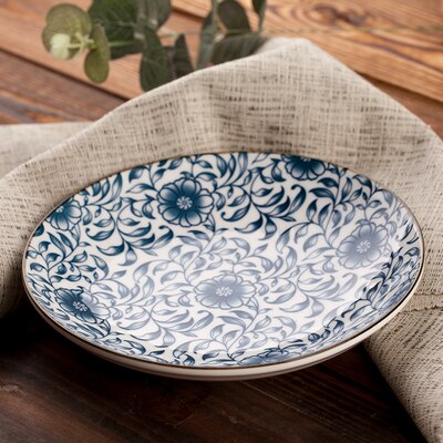 WHYOU 1piece 7inch Cermic Serving Western Food Steak Plate Breakfast Dish Japanese-Style Kitchen Supplies Tableware: p 7inch 1piece