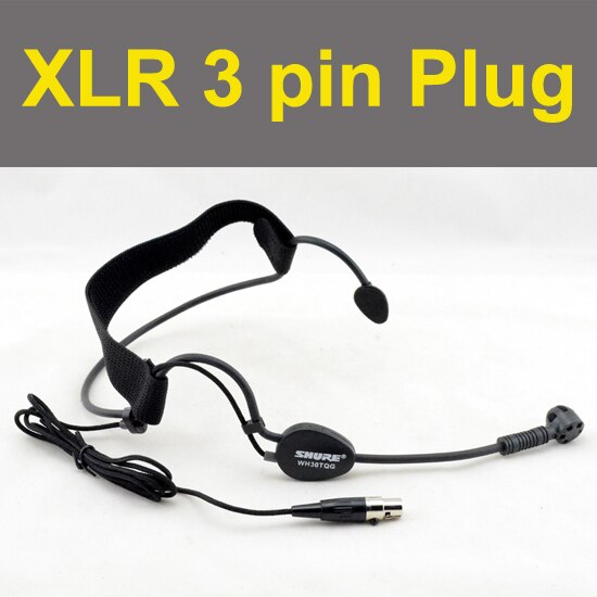 , 2 pcs whole sales shuretype WH30TGQ ,xlr headset microphone: XLR 3pin Plug