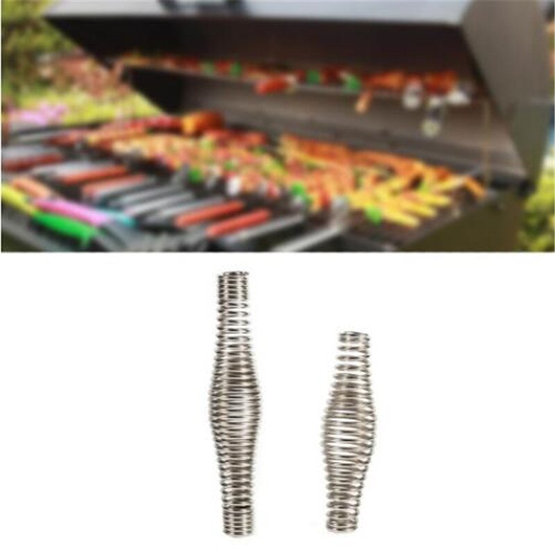Stainless Steel Handle Spring Wood Oven Induction Cooker Smoker Elastic Metal Roll Barbecue Pit Barbecue Accessories Bbq Gadget