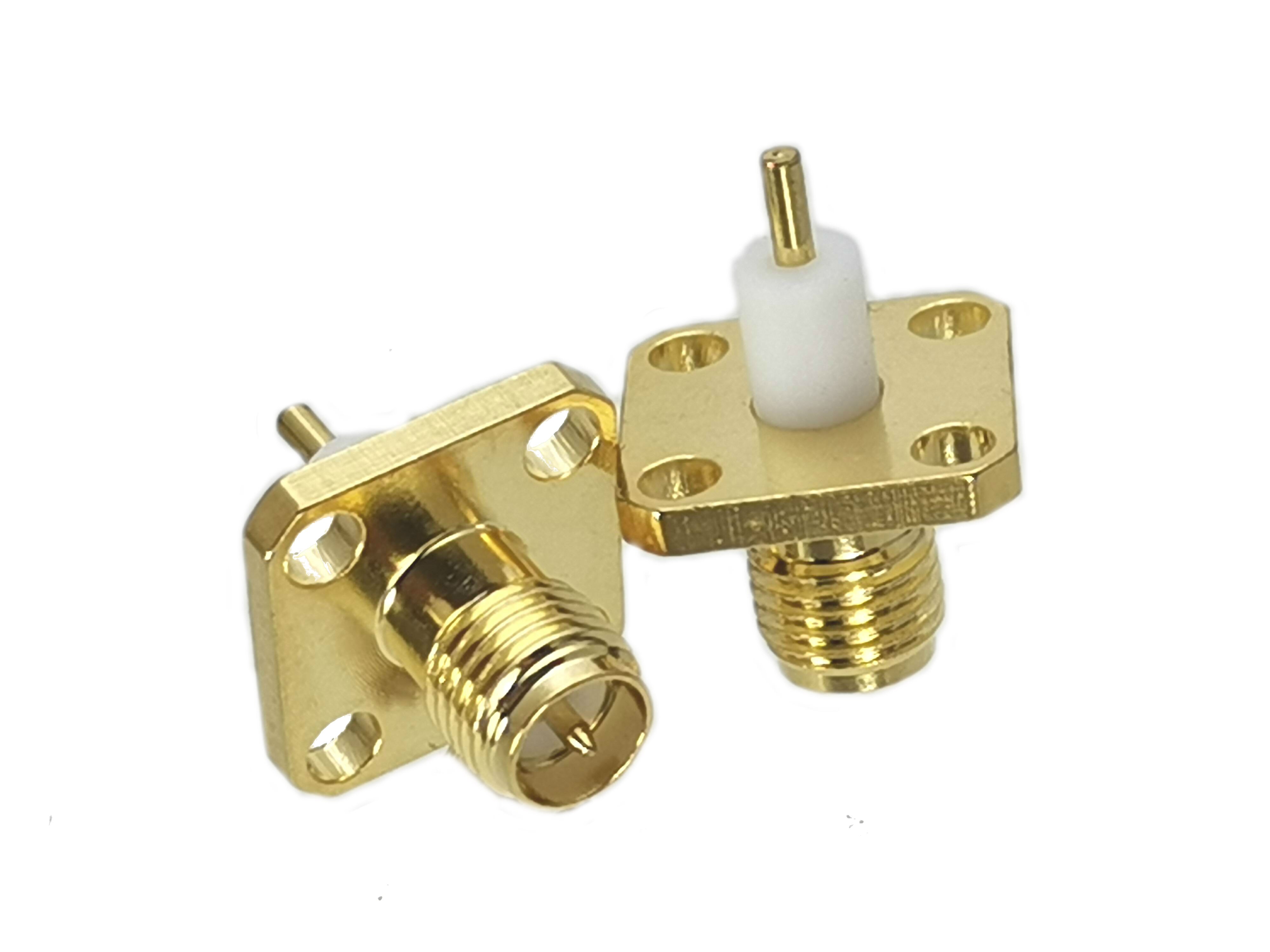 1Pcs RP-SMA Rpsma Mannelijke Jack & Vrouwelijke Plug Schot & Flens Solder Panel Mount & Pcb Mount Rf Adapter connector: Type 7-1pcs