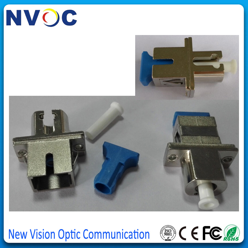5Pcs/Lot,SC-LC SM SX Metal Fiber Optic Hybrid Adapters,SC-LC Single Mode Simplex Fiber Optical Coupler Connector