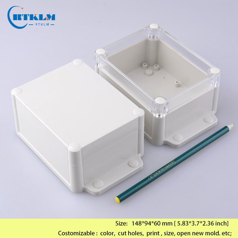 Waterproof project box plastic electronic junction box wall mount plastic enclosure abs diy outdoor Housing box 148*94*60mm