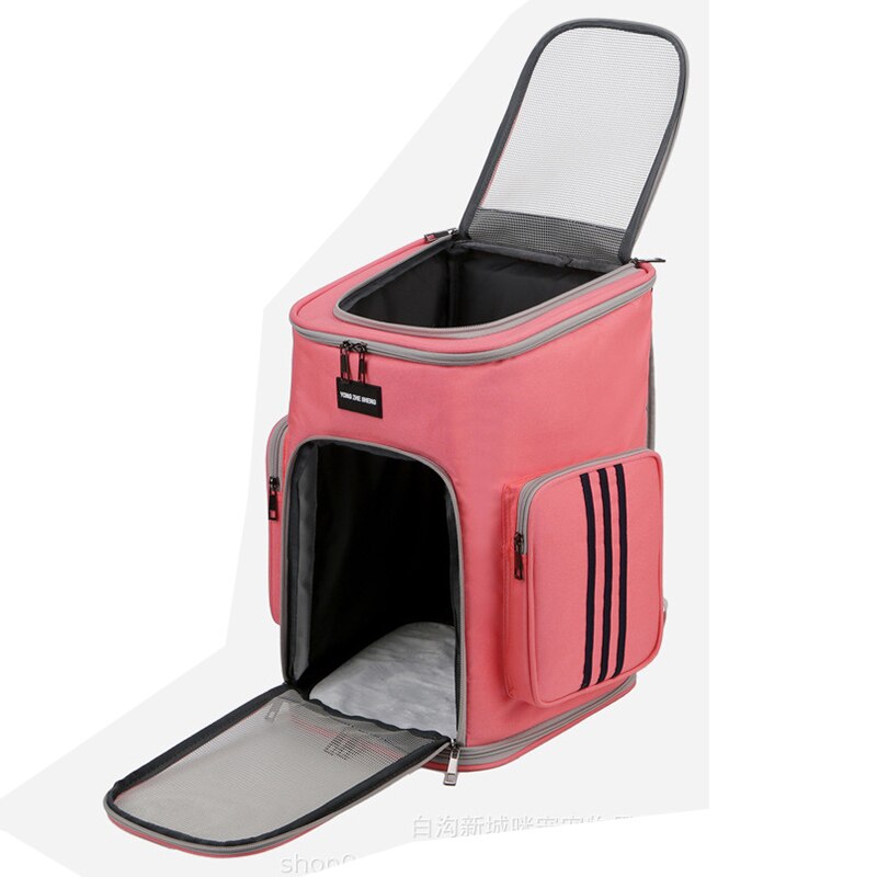 Kat Draagtas Huisdier Rugzak Kat Zak Huisdier Outdoor Carry Dubbele Schoudertas Ademend Opvouwbare Reistas Kleine Hond Katten tassen: Pink