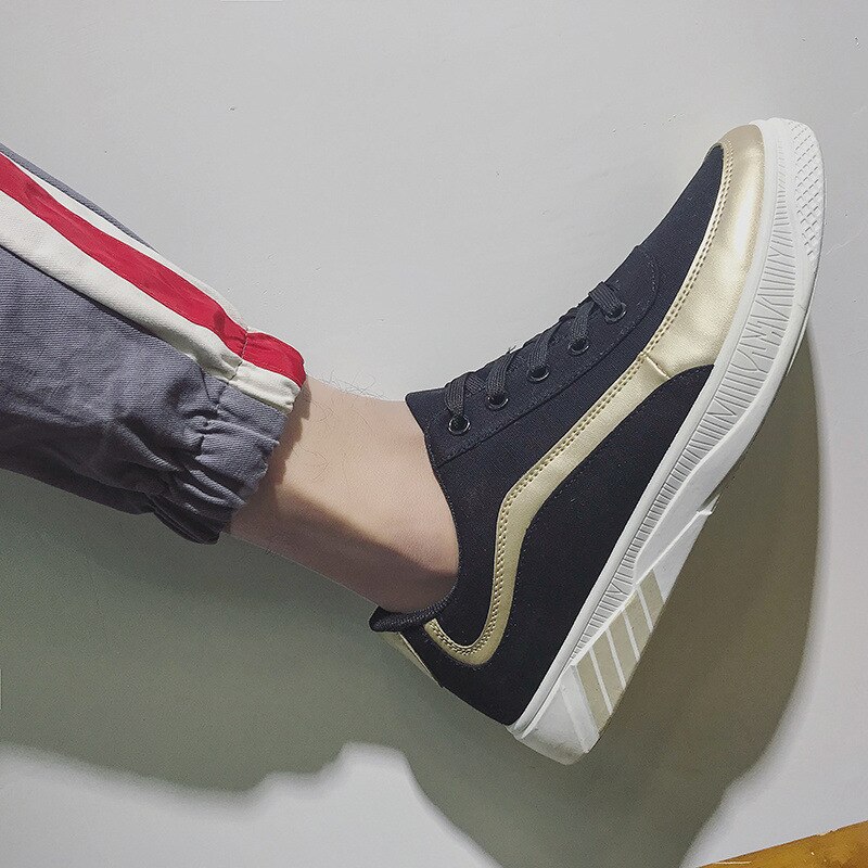 Herrskor spring tide skor canvas skor herr sportskor tyg skor andas skateskate skor fritidsskor