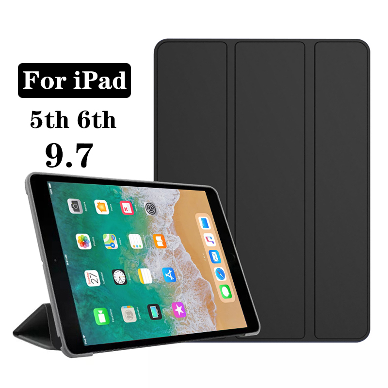 Funda Slaap Wake up Voor iPad 9.7 Cover PU Leer Tri-fold ebook Case Voor iPad 5e 6e Gen A1822 A1823 A1893 A1954