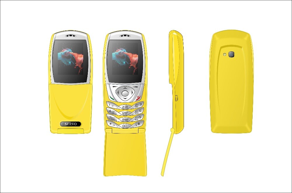 SERVO Telefoon S06 1.77 inch SpreadtrumSC6533 Dual Sim-kaart Gsm gsm Trillingen Buiten FM Radio Mobiele telefoons Russische toetsenbord