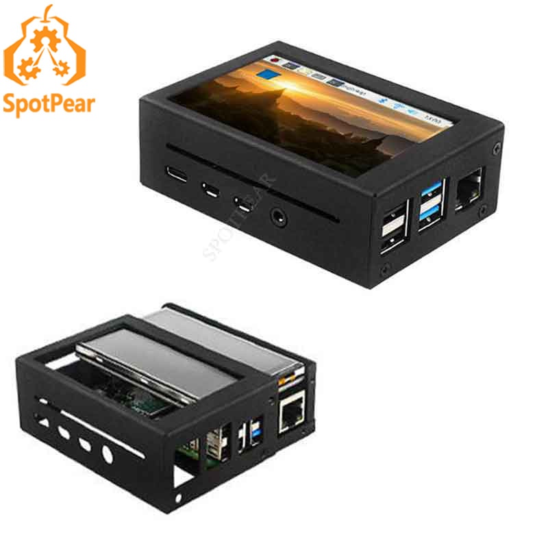 3.5 inch LCD with Metal Case Kit or just 3.5inch LCD Metal Case for Raspberry Pi 4 Model B 4B