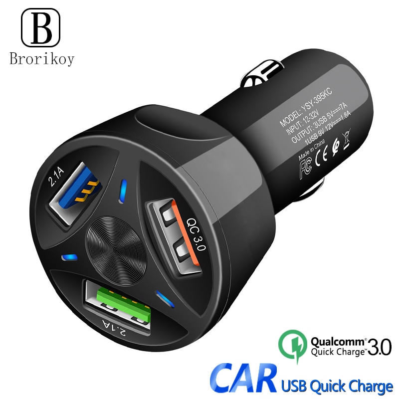 3a carregador de carro usb carga rápida 3.0 carregamento rápido do carro para samsung s10 s9 s20 plus iphone 11 x xs xr qc3.0 carregador de carro-carregadores