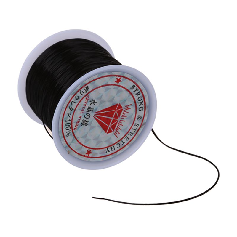60M Stretchy Elastic Crystal String Cord Thread For Jewelry Making: black