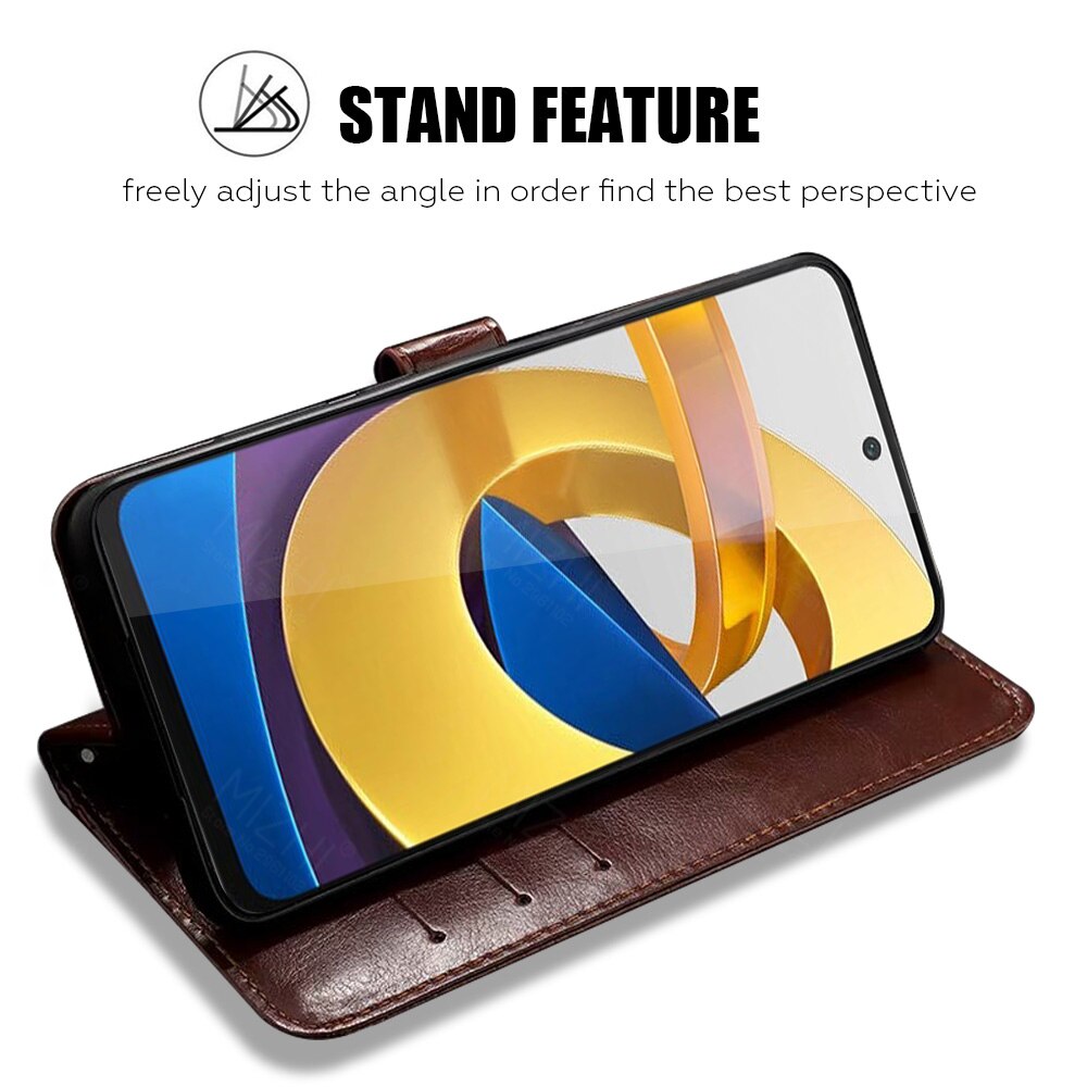 Voor Xiaomi Poco M4 Pro 5G Case Lederen Flip Boek Portemonnee Telefoon Case Voor Pocophone Poxo Poko M4pro Kleine M 4 Pro Cover Coque