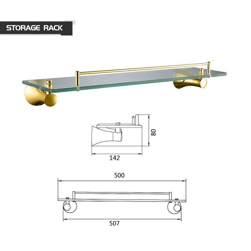 Bathroom Accessories Paper Holder Soap Shelf Towel Rack Toilet Brush Holder Towel Holder Hooks Brass Gold Bathroom Hardware Set