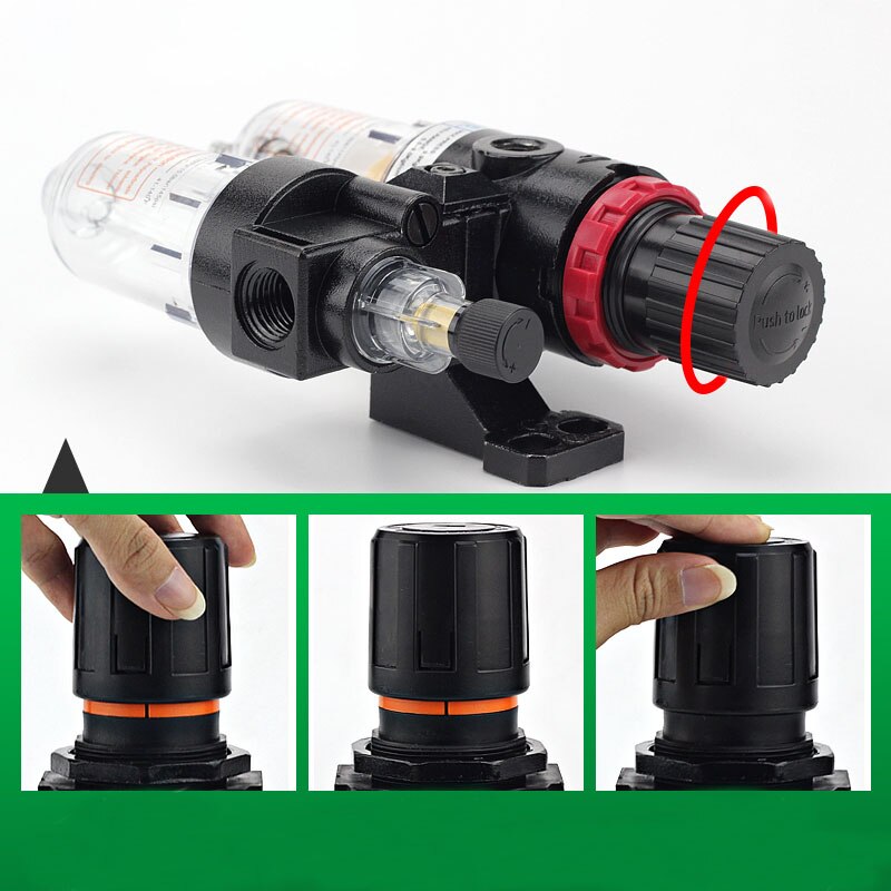 AFC2000 1/4 Luchtcompressor Olie Waterafscheider Filter Regulator Val Airbrush Reduceerventiel