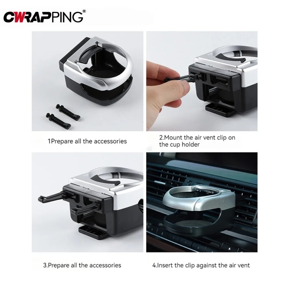 Car Air Vent Outlet Cup Holder, Water Bottle Holder, acessórios do carro