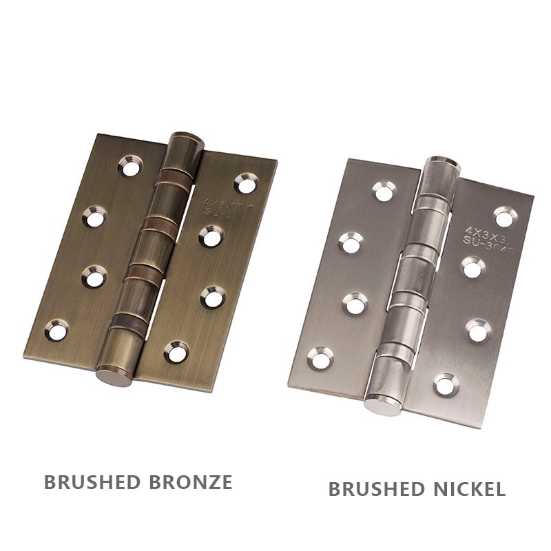 brushed nickel and bronze color stainless steel 4" house Door Hinge open 270 degree Hinge with screws