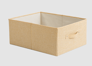 Storage Box Stackable Fabric Clothes Bag Bins Washable Cotton Linen Space Saving Foldable Clothing Storage Basket Orgaizador: L 2PCS / khaki storage box