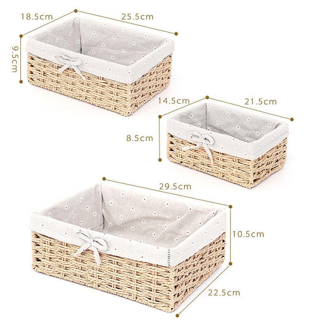 Canasta de almacenamiento de mimbre con forro extraíble de Pascua haz tu propia cesta Grande S M L