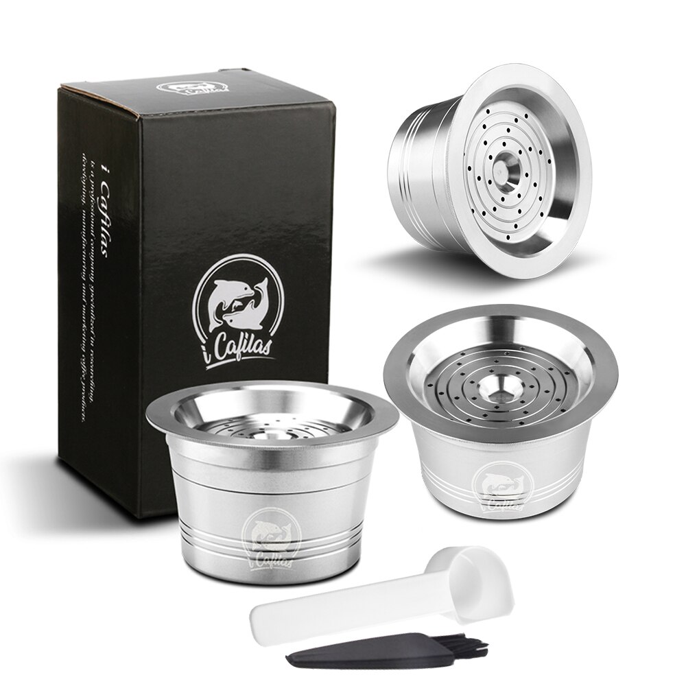 Cápsulas de café para Cafissimo Tichibo, cápsulas rellenables de acero inoxidable, Crema reutilizable, café permanente: 3Cup