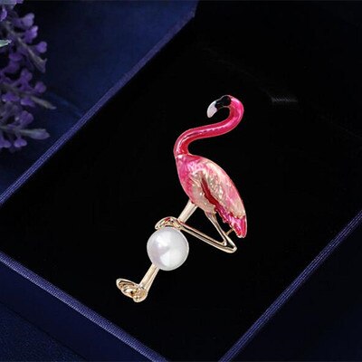 Huanzhi Vintage Druipen Glazuur Zirkoon Parel Abstracte Metalen Animal Broche Voor Vrouwen En Man Kraag Accessoires Sieraden: 14