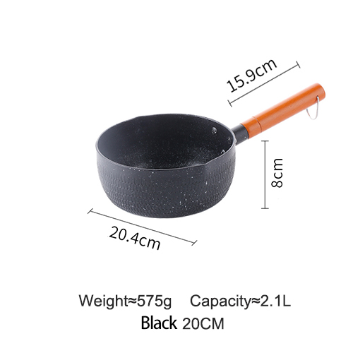 Küche Kochen Topf Maifan Stein Nicht-Stick Kochen Nudeln Heißer Milch Suppe Töpfe Japanischen Stil Schnee Pan Herd universal Kochgeschirr: black