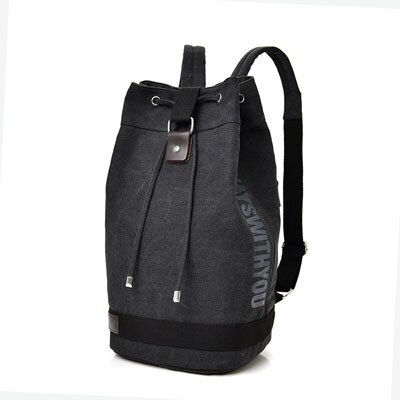 Canvas Rugzak Mannen Grote Capaciteit Laptop Rugzak mannen Reistassen Emmer Rugzak Boekentas Sport Bagpack Grote Verpakking Cubes: small black