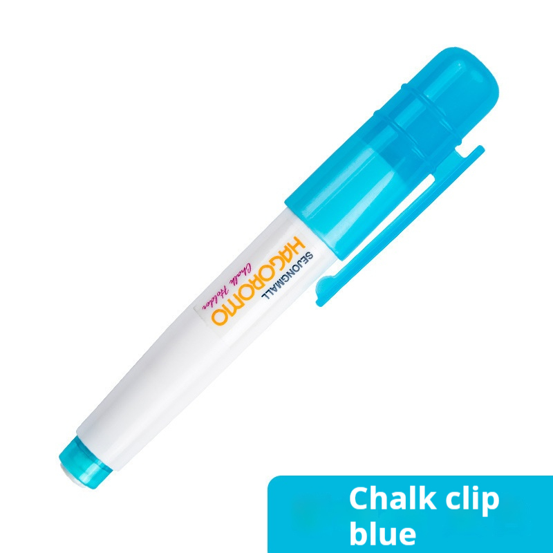 Magnetischer, langlebiger Kreidehalter, Clip-Kupplung, nicht schmutzige Hand, Kreideclip, Kreide-Extender für Lehrer, Schreiben von Kindern, Zeichenbrett: Blau