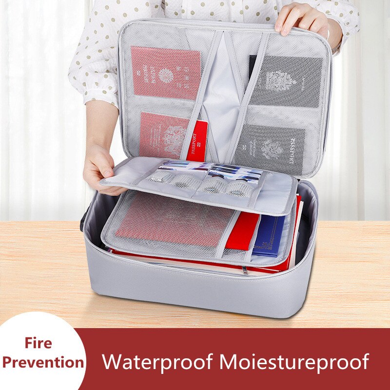 Praktyczne ognioodporne teczki na dokumenty biurowe ważne materiały torba robić przechowywania dokumentów wodoodporna koperta Organizer biżuterii etui