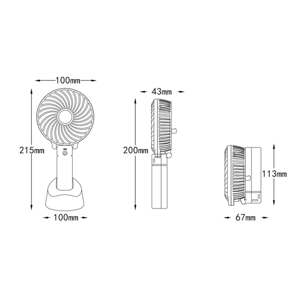 Summer Portable Mini USB Powered Fan Rechargeable Personal Fan for Desktop Office Table USB Cooling Fans