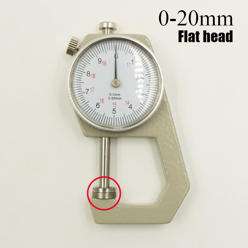 0.1 millimetri Nuovo quadrante Calibro di Spessore 0-10 millimetri 0-20mm Micrometro Digitale Misuratore di Spessore di misura carta calibro di spessore di cuoio strumento: 0-20mm flat