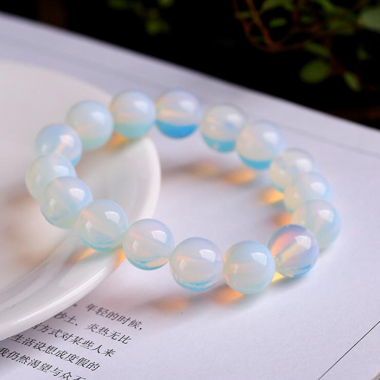 Uomini braccialetto pietra di luna naturale Braccialetto di Pietra Naturale di una coppia Nero Borda il Braccialetto pietra di luna Corona branello Dei Monili Del Braccialetto: Bruno-rossastro