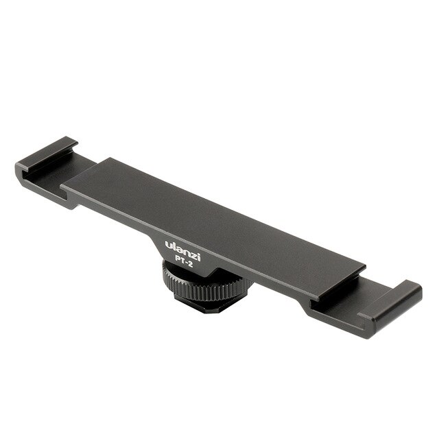 Ulanzi-Micrófono de aluminio para cámara de vídeo, placa de extensión de montaje en frío Dual, accesorio Vlogging para trípode: 1 pcs