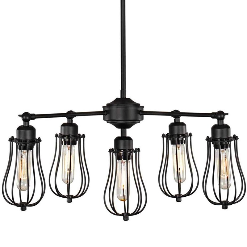 Retro bur lampeskærm, retro industriel gør-det-selv fuglebur lampe vagt, til loftsventilator lysekrone loftslampe væglampe