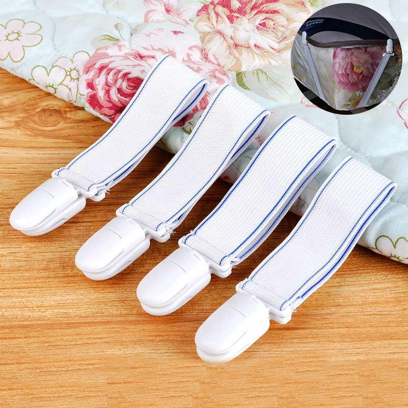 4 Stks/set Nylon Laken Klem Matrashoes Dekens Grijpers Cliphouder Fasteners Elastic Set Woonaccessoires