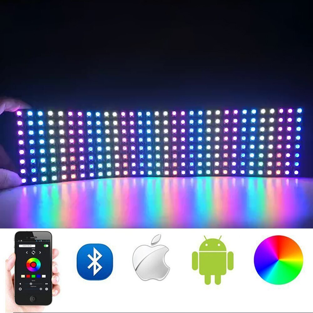 Matrix WS2812B 16x16 WS2812 Pixels Lights Addressable Led Panel 8x8 8x32 Led/Pixel Display Programmable Matrix Screen DC5V