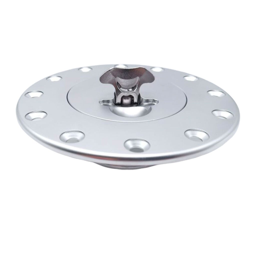Universal Billet Aluminum 62mm Fuel Cell Gas Cap 6 Hole Anodized Silver 1 Kit