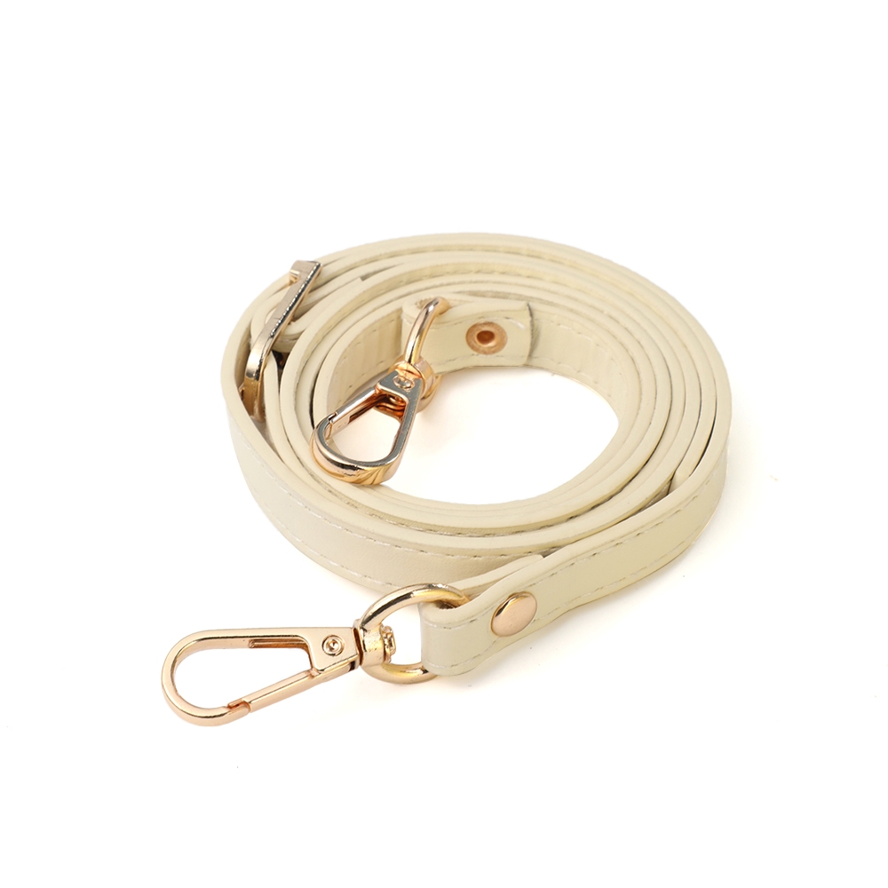 120cm lange justerbare taskeremme i pu-læder til kvinder, skulderrem til udskiftning af taskerem til crossbody-tasker, tilbehør: L / Sort