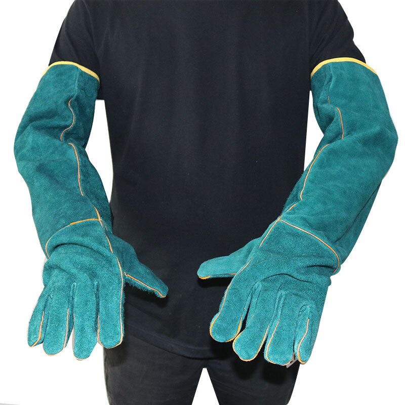 Gants anti-morsure de Reptile 62cm, gants de protection pour animaux de compagnie, moniteur lézard serpent, fournitures de nettoyage pour animaux de compagnie