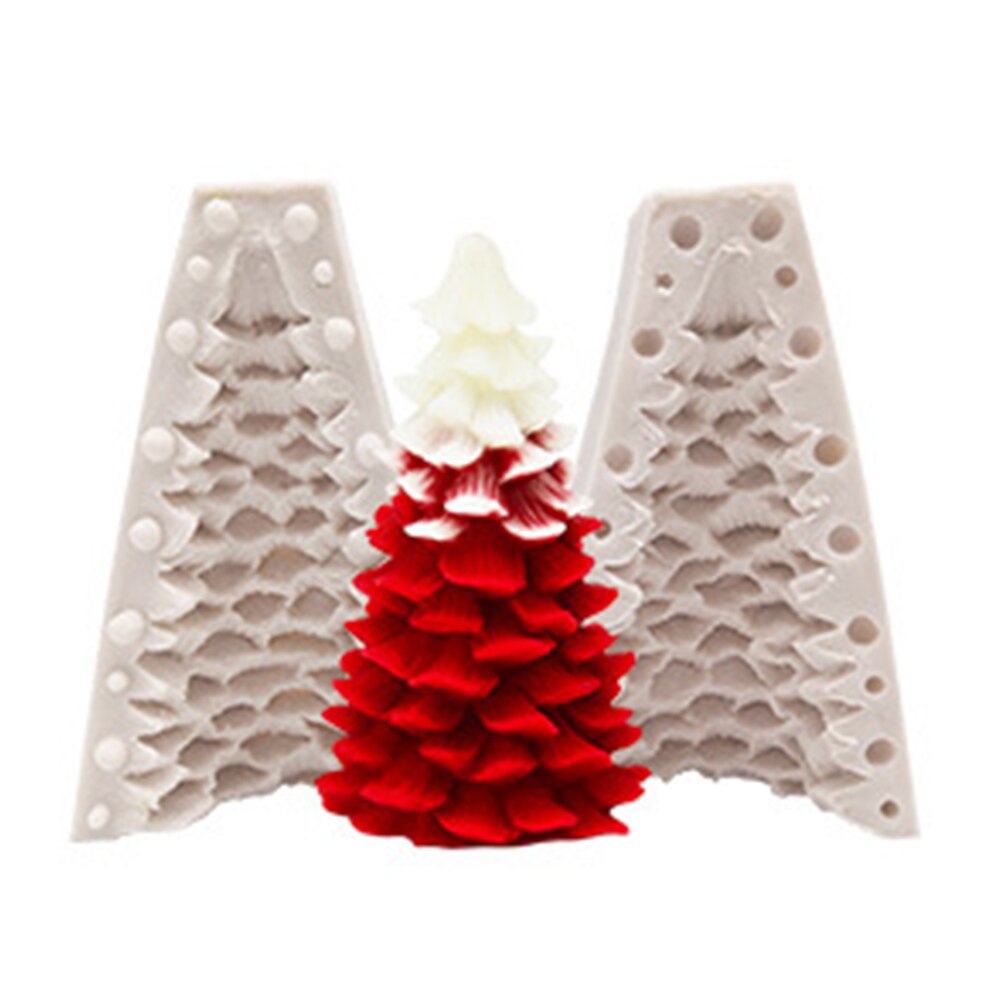 Albero di natale 3D stampo in silicone albero di pino di natale stampi per candele sapone argilla tariffa decorazioni per torte fai da te stampi da forno stampo per natale fai da te